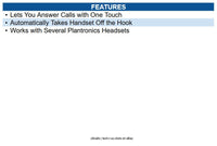 HP Poly 8R713AA#ABA Poly HL10 Handset Lifter for CS Wireless System