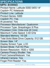 Dell 8VWW3 Latitude 5000 5455 14" Copilot+ PC Notebook - Titan Gray