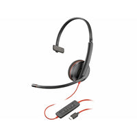 HP Poly 8X214A6 Blackwire 3210 Monaural USB-C Headset +USB-C/A Adapter - 5.20 ft