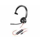 HP Poly 8X216AA Blackwire 3310 Monaural Microsoft Teams Certified Headset -Black