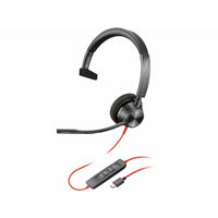 HP Poly 8X216AA Blackwire 3310 Monaural Microsoft Teams Certified Headset -Black