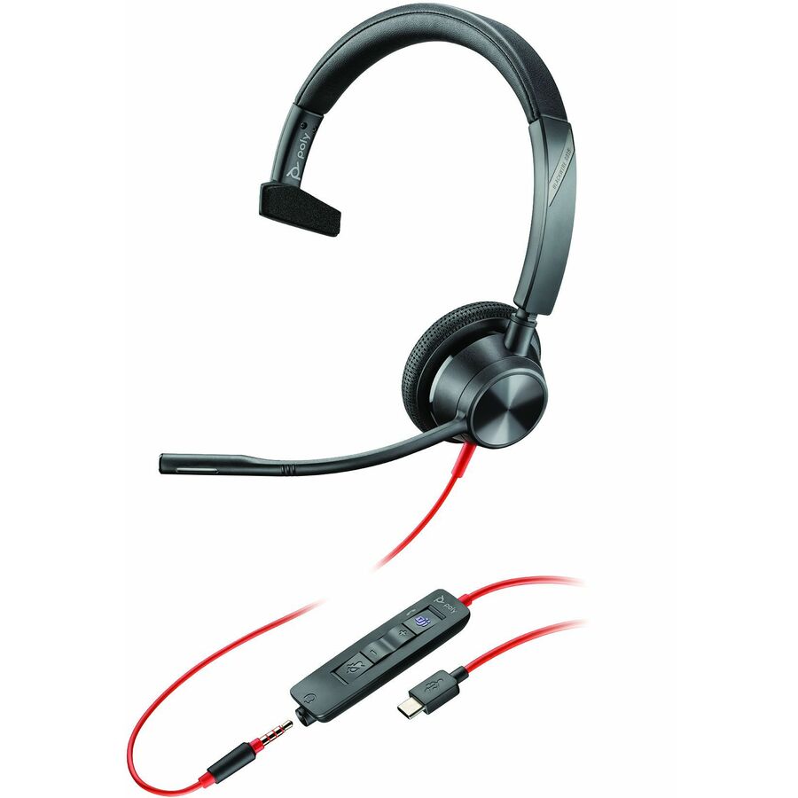 HP Poly 8X218AA Blackwire 3315 Headset - Microsoft Teams Certification - 7 ft