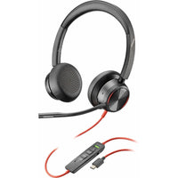 HP Poly 8X223AA Blackwire 8225 Headset - Stereo - USB Type C - Wired - 32 Ohm