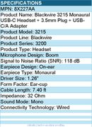 HP Poly 8X227AA Blackwire 3215 Monaural USB-C Headset - Mono