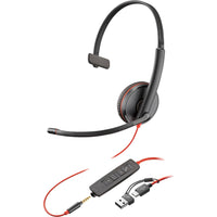 HP Poly 8X227AA Blackwire 3215 Monaural USB-C Headset - Mono