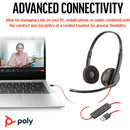 HP Poly 8X228AA Blackwire 3220 Stereo USB-C Headset +USB-C/A Adapter - 5.20 ft