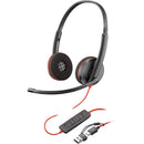 HP Poly 8X228AA Blackwire 3220 Stereo USB-C Headset +USB-C/A Adapter - 5.20 ft
