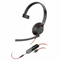 HP Poly 8X230A6 Blackwire 5210 Monaural USB-C Headset + 3.5mm Plug