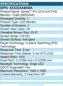 HP 8X530AA#ABA 724pf 24" Class Full HD LED Monitor - 16:9 - 1920 x 1080