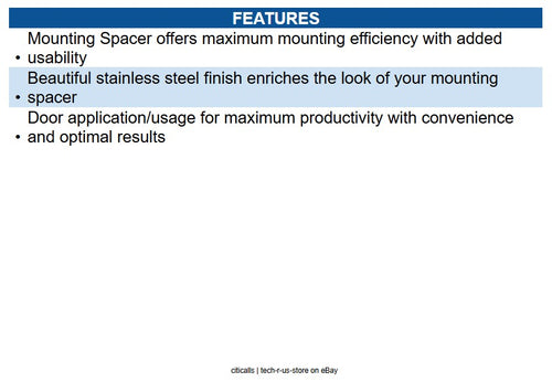HES 9000-108-630 1/8" Aluminum Spacer Bracket for Surface Mount Electric Strikes