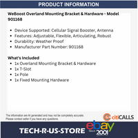 WeBoost 901168 Overland Mounting Bracket & Hardware Adjustable Weather-Proof