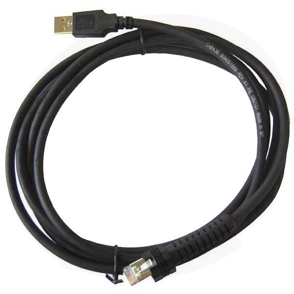 Datalogic 90A052302 Cable, USB+PWR,TPUW, Straight, 2M, Black