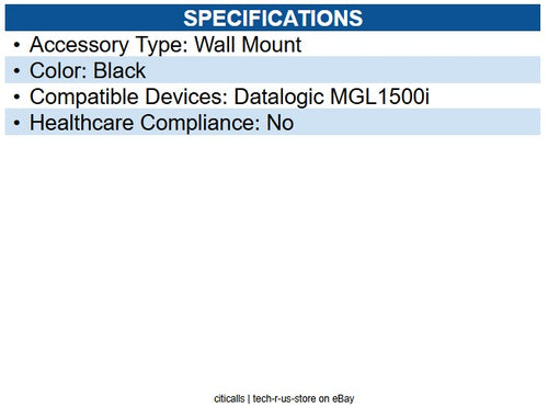 Datalogic 90ACC0382 Wall Mount for Bar Code Scanner - Black