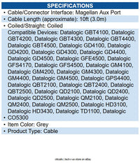 Datalogic 90G001092 CAB-362 SH3924 Serial Cable Data Transfer Cable 10ft