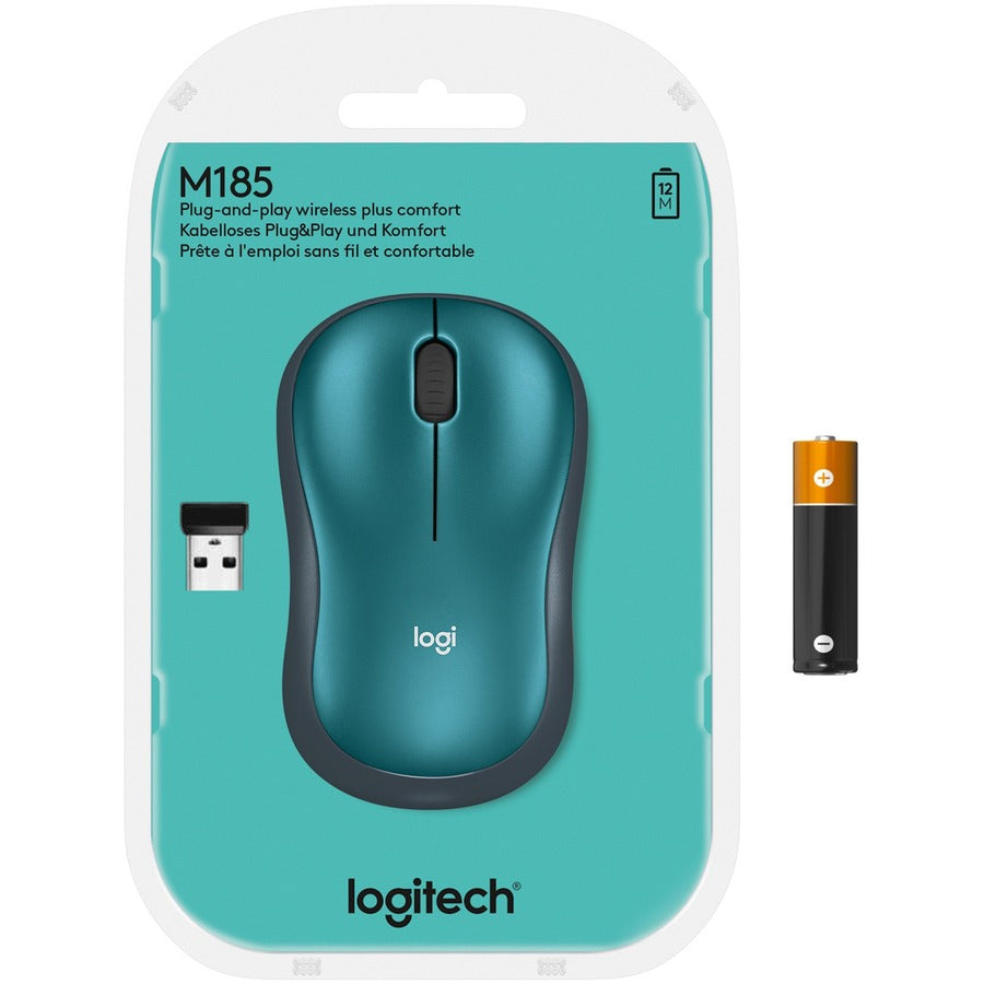 Logitech 910-003636 M185 Wireless Mouse, 2.4GHz with USB Mini Receiver
