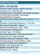 Logitech 910-004790 M720 Triathlon Multi-Device Wireless Mouse, Bluetooth -Black