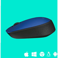 Logitech 910-004800 M170 Wireless Mouse - Optical - USB 2.0 - 1000 dp - Blue