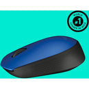 Logitech 910-004800 M170 Wireless Mouse - Optical - USB 2.0 - 1000 dp - Blue