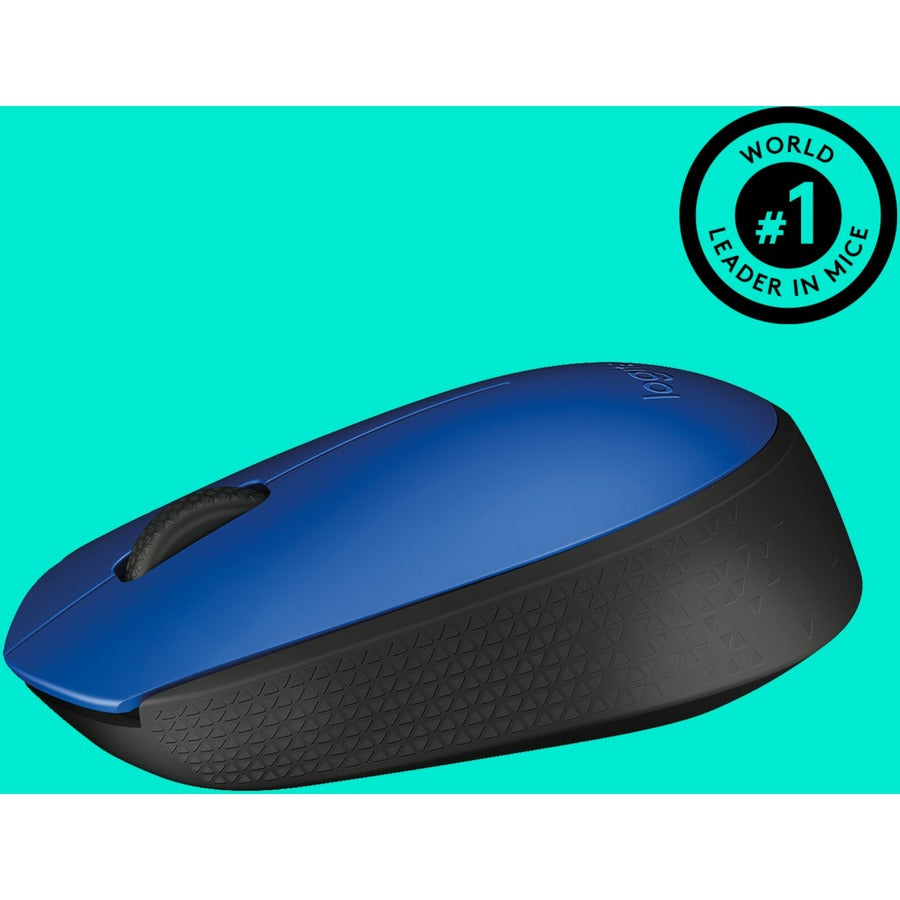 Logitech 910-004800 M170 Wireless Mouse - Optical - USB 2.0 - 1000 dp - Blue
