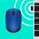 Logitech 910-004800 M170 Wireless Mouse - Optical - USB 2.0 - 1000 dp - Blue
