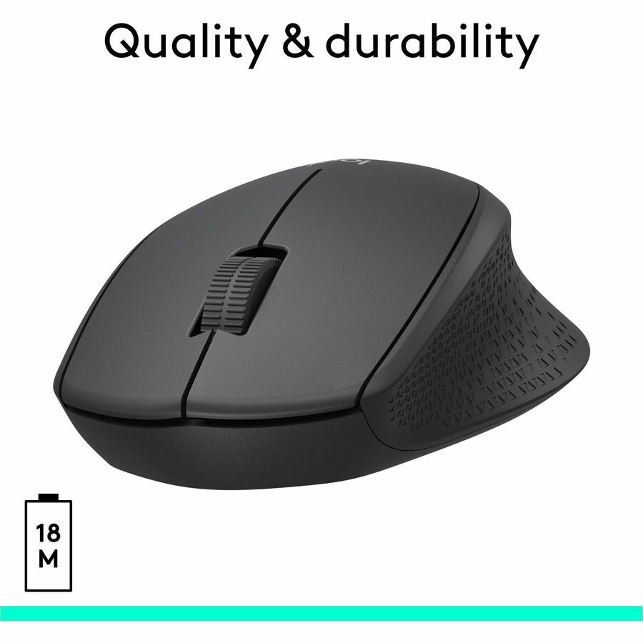 Logitech 910-004905 M330 SILENT PLUS Wireless Mouse, 2.4GHz w USB Receiver