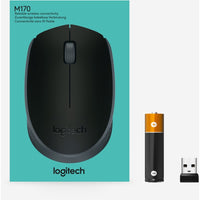 Logitech 910-004940 Wireless Mouse M170 (Black) - Optical - Radio Frequency