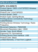 Logitech 910-005670 G903 LIGHTSPEED Wireless Gaming Mouse - Black
