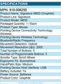Logitech 910-006251 Signature M650 Wireless Mouse - Optical - Rose
