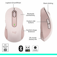 Logitech 910-006251 Signature M650 Wireless Mouse - Optical - Rose