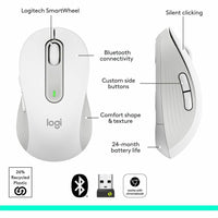 Logitech 910-006252 Signature M650 Wireless Mouse - Optical - Off White