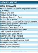 Logitech 910006469 Lift Vertical Ergonomic Mouse - Wireless, Bluetooth