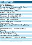 Logitech 910006926 MX Anywhere 3S Compact Wireless Mouse - Pale Gray