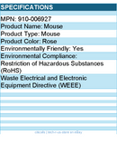 Logitech 910-006927 Mouse - Bluetooth Connectivity - Rose