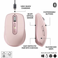 Logitech 910-006927 Mouse - Bluetooth Connectivity - Rose
