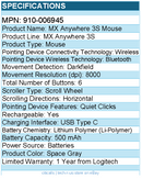 Logitech 910-006945 MX Anywhere 3S Mouse - Quiet Clicks - Space Gray