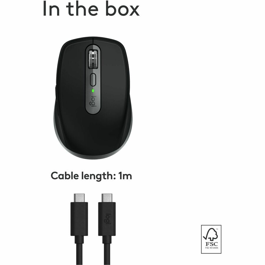 Logitech 910-006945 MX Anywhere 3S Mouse - Quiet Clicks - Space Gray