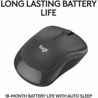 Logitech 910007113 M240 Silent Bluetooth Mouse (Graphite) - Wireless - Optical