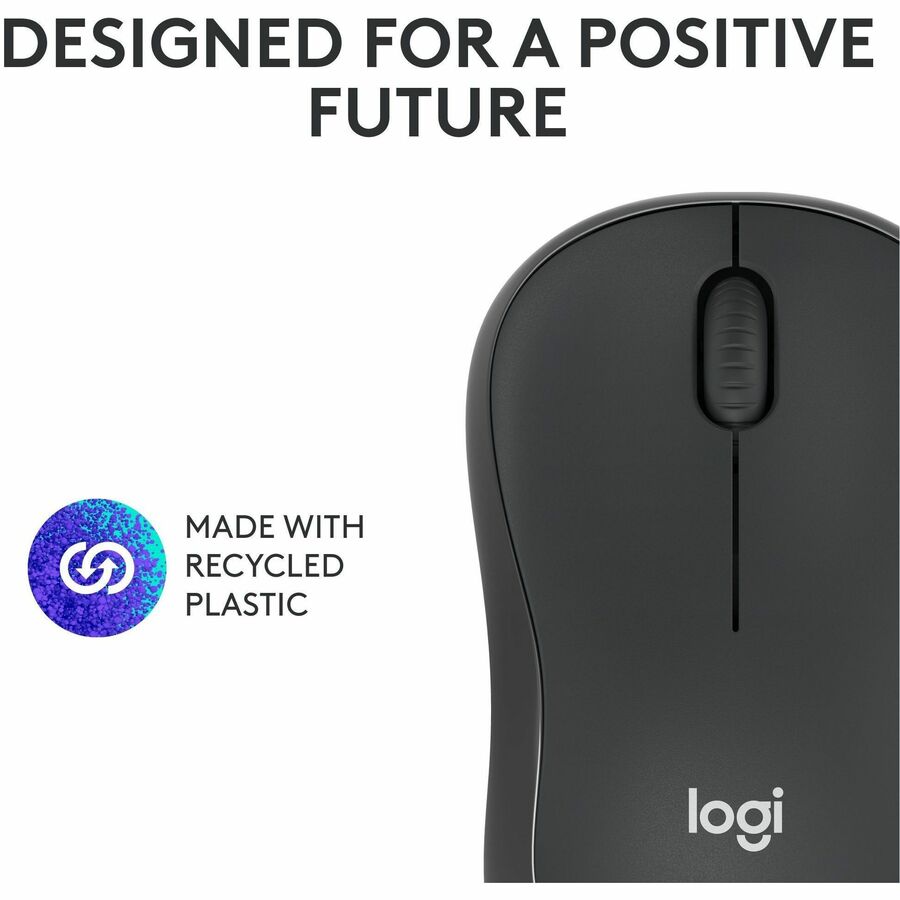 Logitech 910007113 M240 Silent Bluetooth Mouse (Graphite) - Wireless - Optical