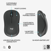 Logitech 910007181 M240 for Business Silent Wireless Mouse - Graphite