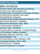 Logitech 910-007232 MX Anywhere 2S Bluetooth Edition (Graphite)
