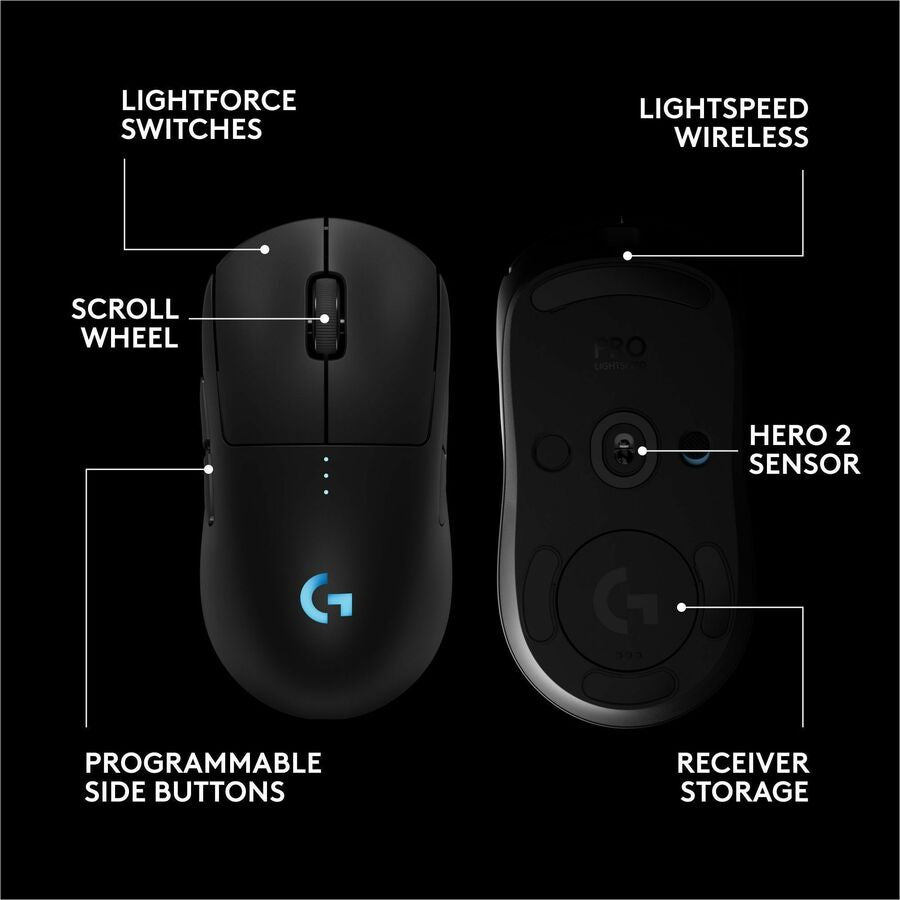 Logitech 910-007246 G PRO 2 LIGHTSPEED Wireless Gaming Mouse - Black
