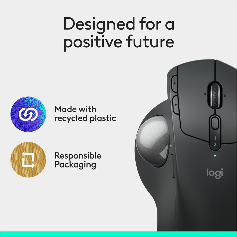 Logitech 910-007247 MX Ergo S Plus Advanced Wireless Trackball Mouse