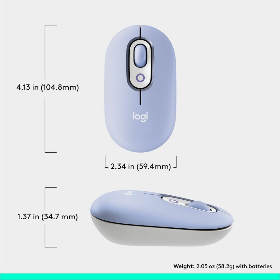 Logitech 910-007410 POP Mouse, Compact and Portable Wireless Bluetooth