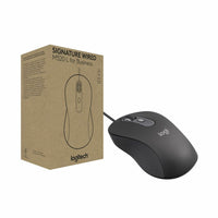 Logitech 910-007497 Signature Wired M520 Large for Business, Optical Wired Mouse