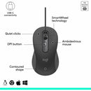 Logitech 910-007497 Signature Wired M520 Large for Business, Optical Wired Mouse