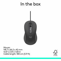 Logitech 910-007497 Signature Wired M520 Large for Business, Optical Wired Mouse
