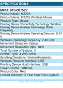 Logitech 910-007527 M325S Wireless Mouse - Optical - USB - 1000 dpi