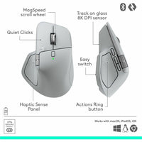 Logitech 910-007559 MX Master 4, Ergonomic Wireless Mouse - 8000 dpi