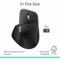 Logitech 910-007560 MX Master 4, Ergonomic Wireless Mouse - Black