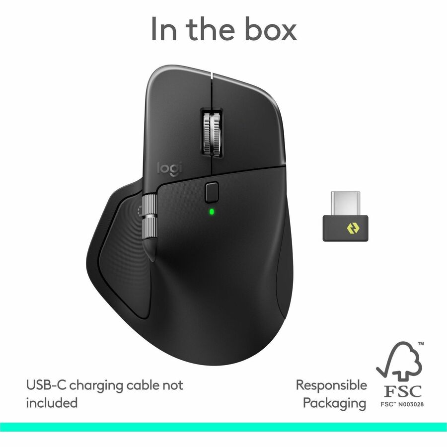Logitech 910-007560 MX Master 4, Ergonomic Wireless Mouse - Black